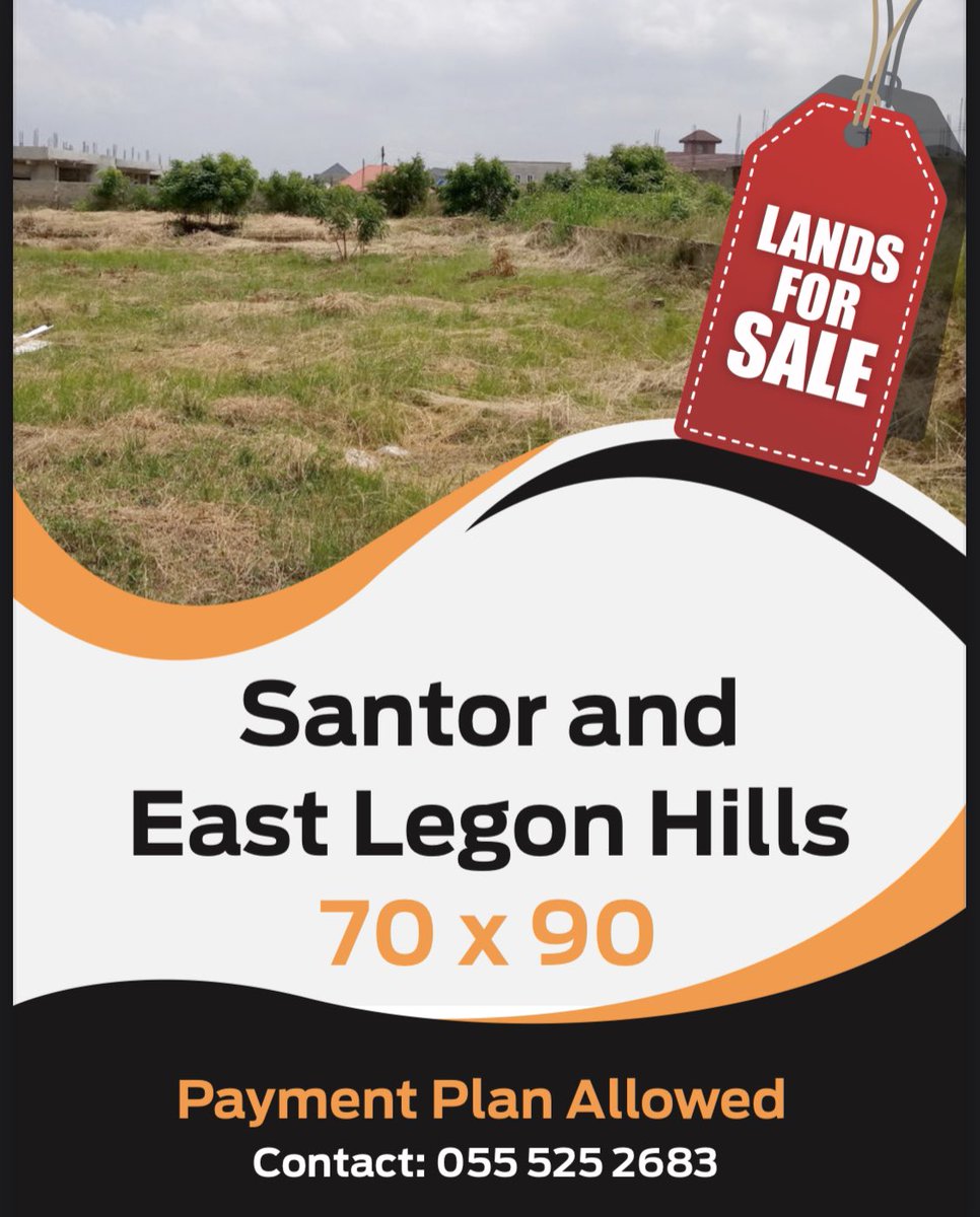 Lands for sale @ East Legon Hills and Santor. 70 X 90. For more information please contact us on +233 555 2526 83. #ghana #Ghana #GhanaMusicAwardsUK #Ghanatotheworld #accra #AccraToLondon #usa #USA #AfricanAmerican #africa #accra #uk #land