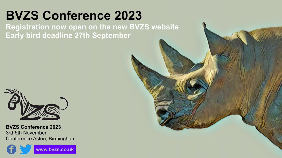 Registration for BVZS Conference 2023 is now open on our new website! Members please be aware that we are currently moving data over from our old site, so there may be a slight delay over the coming days whilst your account is fully active.
