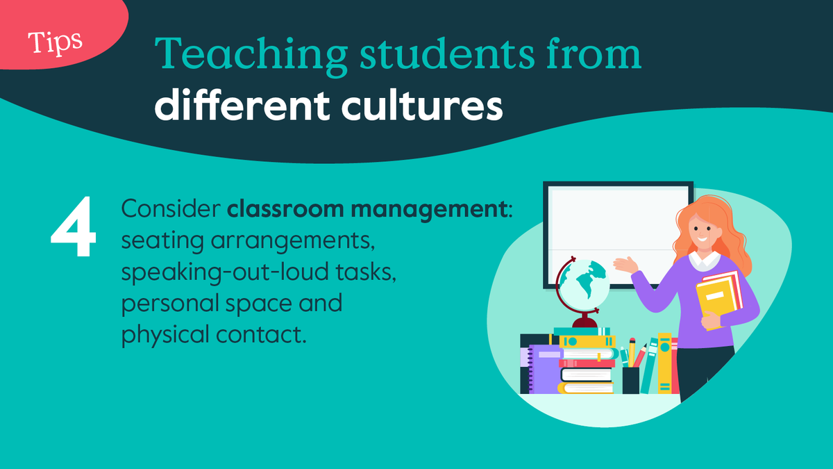 CambridgeEng's tweet photo. Teaching students from different cultures is a rewarding experience, but it’s important to be aware of social norms and expectations

Here are our tips for teaching students from different cultures 

#Cambridge #TeachEnglish #TeacherTips #ELT #ESL #EnglishTeacher https://t.co/LD9gKNRKH2