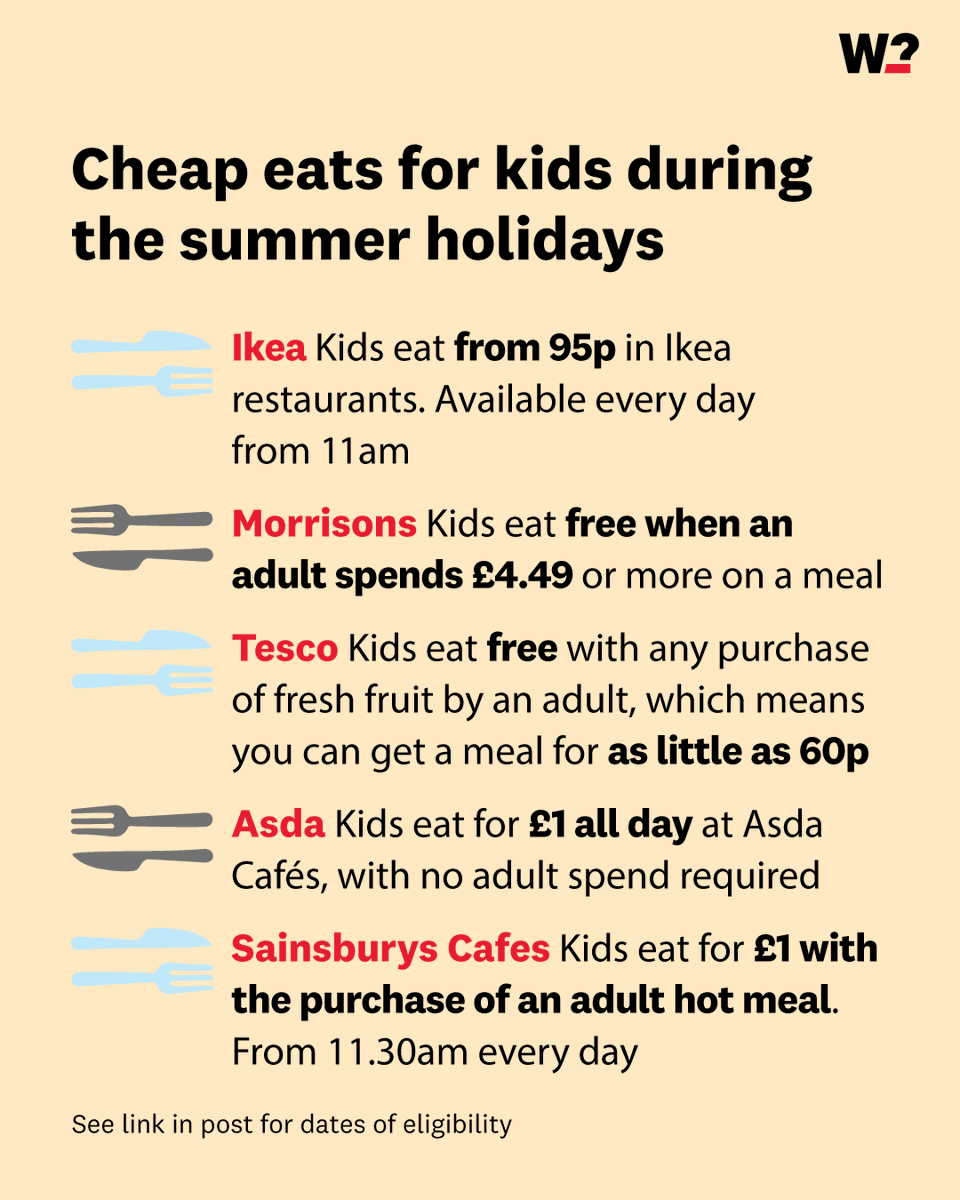 Kids can eat for £1 at Toby Carvery from Monday to Friday this week. 

Valid for children under ten when an adult purchases a main meal (breakfast or carvery) 🥕🥦

For more cheap eats 👇 
whi.ch/3O2As3c