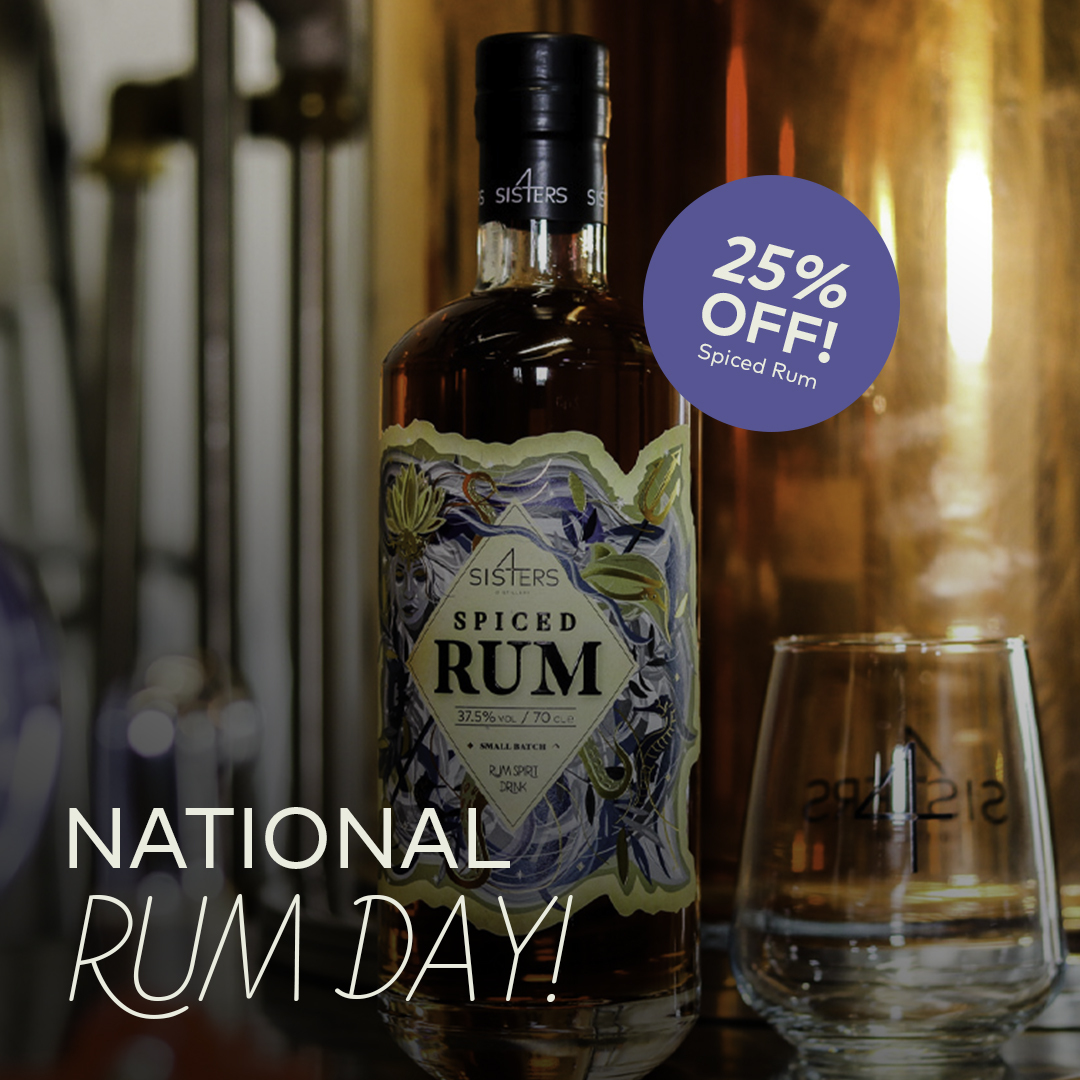 🥃It's National Rum Day!🥃 

If there was ever a time to celebrate our Spiced Rum, it would be today... and to celebrate, we're giving you 25% off our best selling product!

Use code: RUMDAY25 at checkout.
