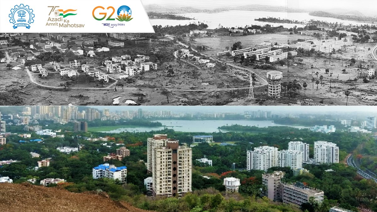 Presenting the evolution of IITB campus (1970-2003). From humble beginnings to becoming India's top science & tech institute, IITB's journey is extraordinary! Our commitment to innovation & nation-building grows stronger as we forge ahead towards our 'tryst with excellence'.