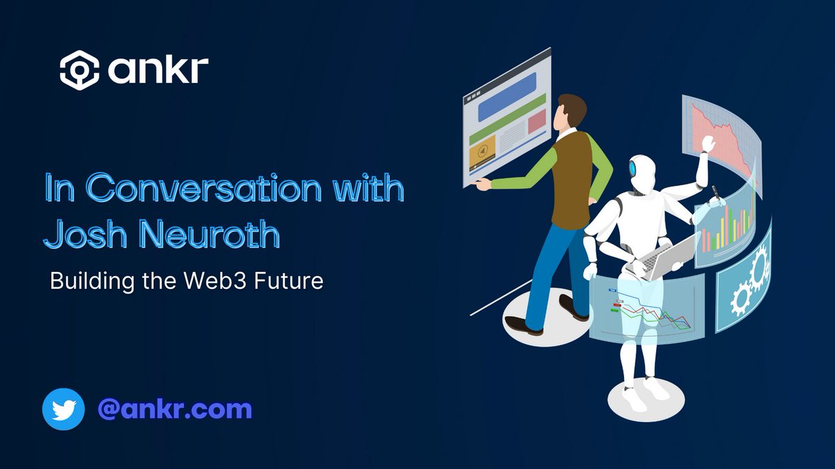 BellaCuzy's tweet photo. 🏗️ Join the conversation with Josh Neuroth, VP of Product at #ANKR, as he talks about building the #Web3 future. 

From seamless blockchain connections to strategic partnerships, discover how #ANKR is shaping the landscape of blockchain #infrastructure. #Web3Conversation https://t.co/vmZSxD4M0R