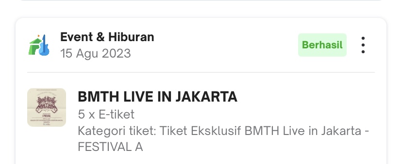 Butuh info sisa 1 tiket Fest A #bmthindo