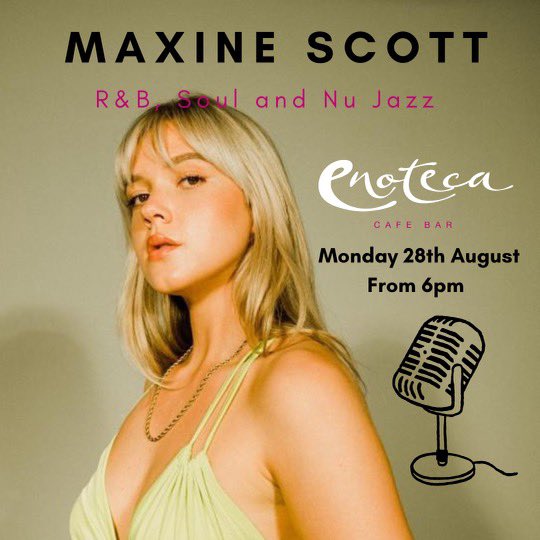 Maxine’s beautifully evocative composition blends a hybrid of ‘90s inspired sounds drawing on R&amp;B, soul, and Nujazz. Her soft, speak-easy vocals combined with her honeyed jazz guitarist will be a perfect bank holiday Monday treat.