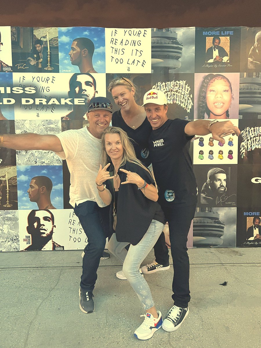 JoanLynch's tweet photo. @JoeTessESPN @marcelluswiley @markschlereth -  were your ears burning? @RobbieMaddison Amy Maddison @Mkpanzer . Reunion time. Oh and the @drake concert was epic. https://t.co/XdnkAzdink
