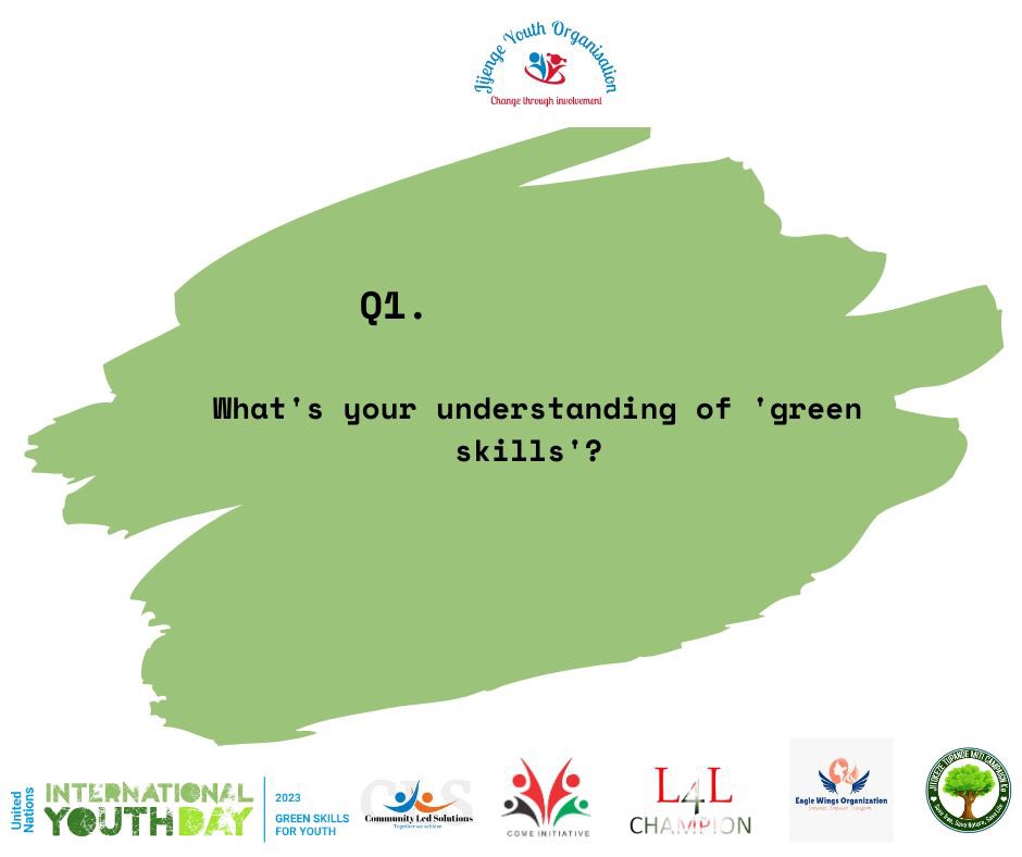 Let's kick off this conversation by asking: 'What's your understanding on #GreenSkillsForYouths? 

Share your insights and let's explore the potential for a greener, brighter future together! 

 #YouthEmpowerment #SustainablePathways