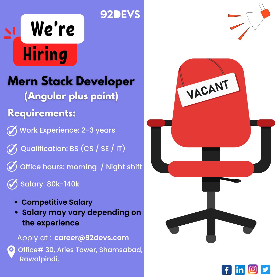 92devs's tweet photo. #92devs #hiringnow #MERNStackDeveloper #Angular #WebDevelopmentExperts #mernstack #mernstackdeveloper #programming #javascript #programmer #ReactJS #github #java #100daysofcommits #fullstackdeveloper #mern #mernstack #fullstack #frontend #MongoDB
@MERN @webdevelopment https://t.co/sbUmmykEc6