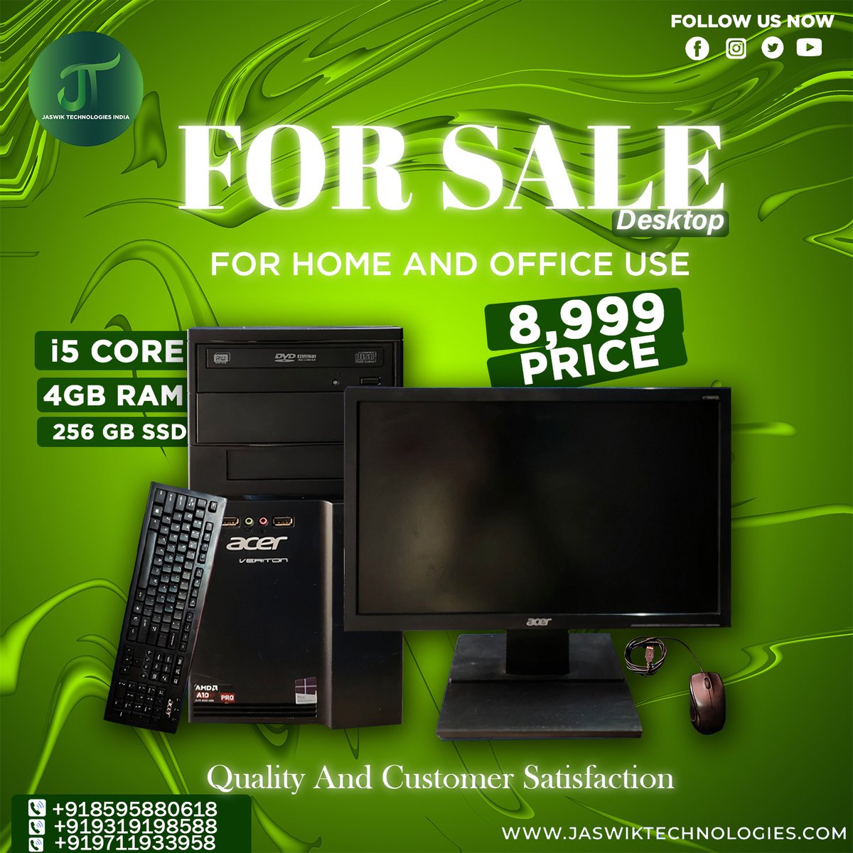 jaswiktech's tweet photo. "Power Your Possibilities: Unleash Performance with Our i5 Core Desktop and Complete Your Setup with Premium Accessories. 💻🔥 Elevate Your Computing Experience Today!
.
.
.
#i5CorePowerhouse #DesktopPerformance #CompleteSetup #TechEnhancements #UltimateProductivity https://t.co/KfNxyWfrgF