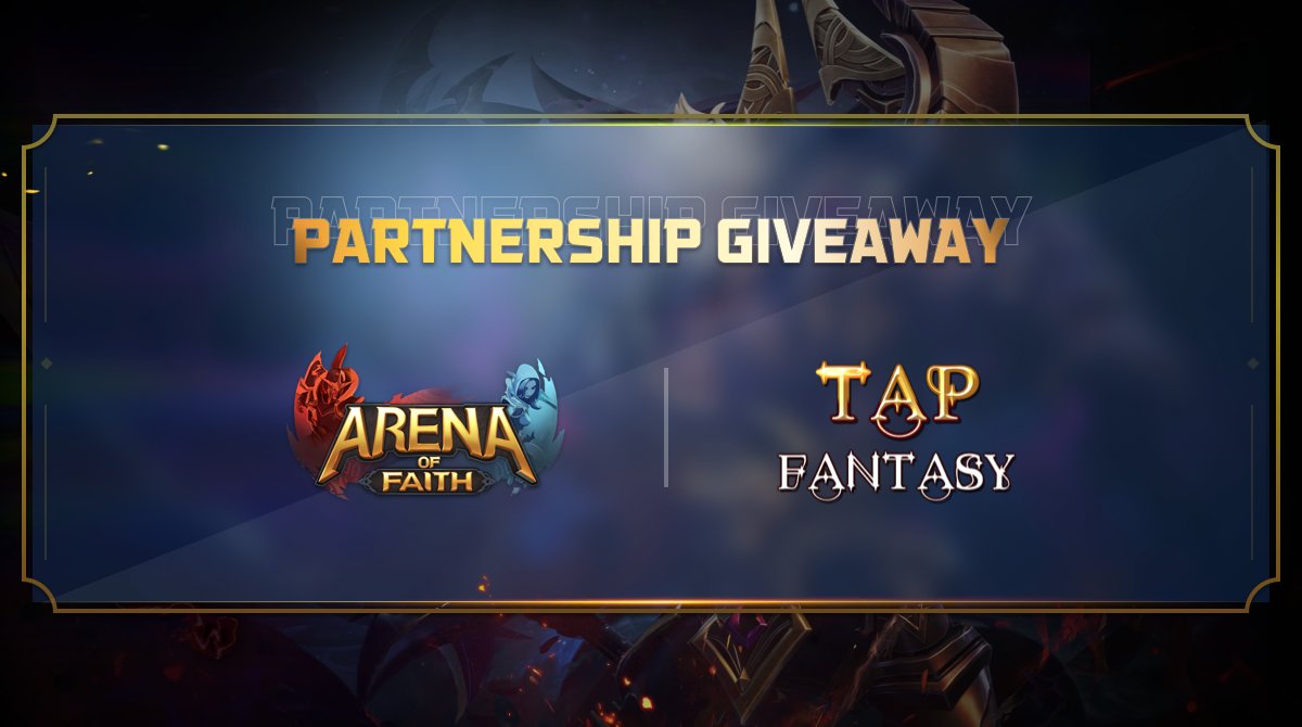 moba_aof's tweet photo. 🎉 We are excited to share the news of our new partnership with @tapfantasy2021!

TAP Fantasy is building an MMO and metaverse platform where players can choose how they want to play or change the world around them!

🥰 Make sure not to miss the celebration giveaway. Best of luck to all participants!

🏆 5 TAP Fantasy NFT Mystery Box for 5 random winners
😎 How to Enter
1️⃣ Follow @moba_aof  @tapfantasy2021
2️⃣❤️ & RT tag 3 friends
3️⃣ Join Discord: https://t.co/OxeqpkeM2X
4️⃣ Comment with your BSC address

⏳ 48 Hours
🐬Stay tuned for more updates.