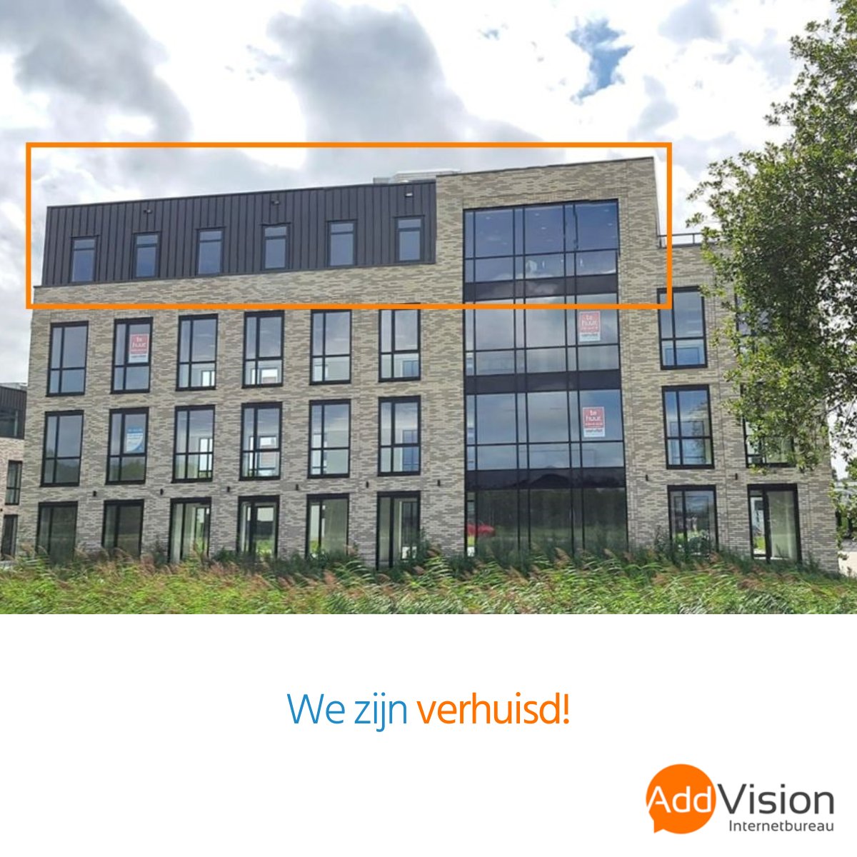addvisionbv's tweet photo. 🔑🏢 Verhuisbericht 🏢🔑

Wij zijn verheugd te kunnen aankondigen dat we zijn verhuisd:
📍 Stationspark 980 3364 DA Sliedrecht

Heb je een afspraak met ons? Dan ben je van harte welkom in ons nieuwe kantoor op de derde verdieping!

#verhuisd #nieuwkantoor #teamaddvision https://t.co/7Llpt6Dxiq