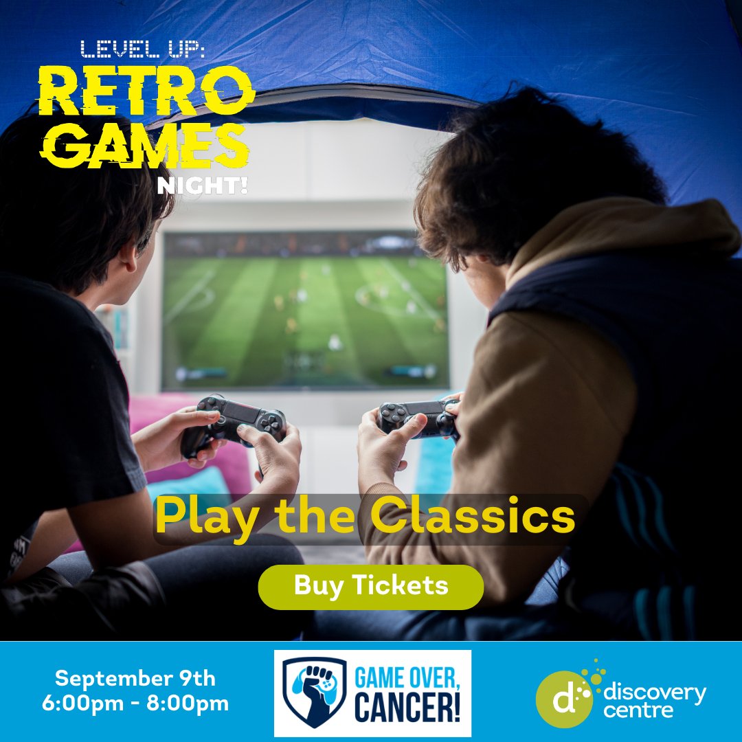 DiscoveryCntr's tweet photo. Don't miss out on this nostalgic throwback night, #Halifax! It's a 19+ Retro Games Night with video games from @GameOverCancer board games from the @TheBoardRoomGC 

Meet @halcon_scificon cosplayers,  and try beverages from @PropellerBeer!🎮. 

 https://t.co/QplGXqZzj9 https://t.co/HmFOVpcvgs