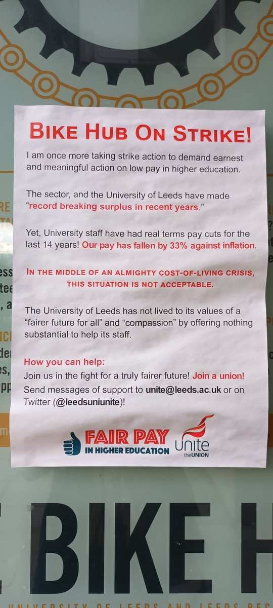 Back out on strike with @LeedsUniUnite and @UoLUnison! ✊️📢 #HigherEducation staff deserve and need so much better than the below-inflation pay offer @UCEA1 has put on the table. #FairPayInHE #WereWorthMore