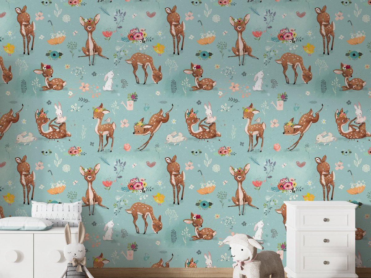 Cute Deer and Rabbit Repeat Pattern Wallpaper

Click here: bit.ly/3Yz86mc

#KidsDecor #AnimalFriends #WhimsicalWalls #kidswallpaper #animalwallpaper #cutewallpaper #selfadhesivewallpaper #wallmurals #walldecor #giffywalls #peelandstickwallpaper