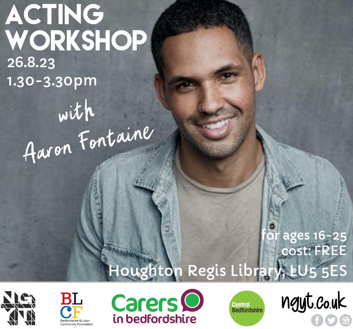 Luton is our home where we've honed our unique ways of working with &amp; for young people 

Now is the time to share our vision with the 🌎

#houghtonregis &amp; #leightonbuzzard to be exact

2 free workshops coming to Houghton. FREE for 16-25yr olds.

Pls RT &amp; @ in your followers