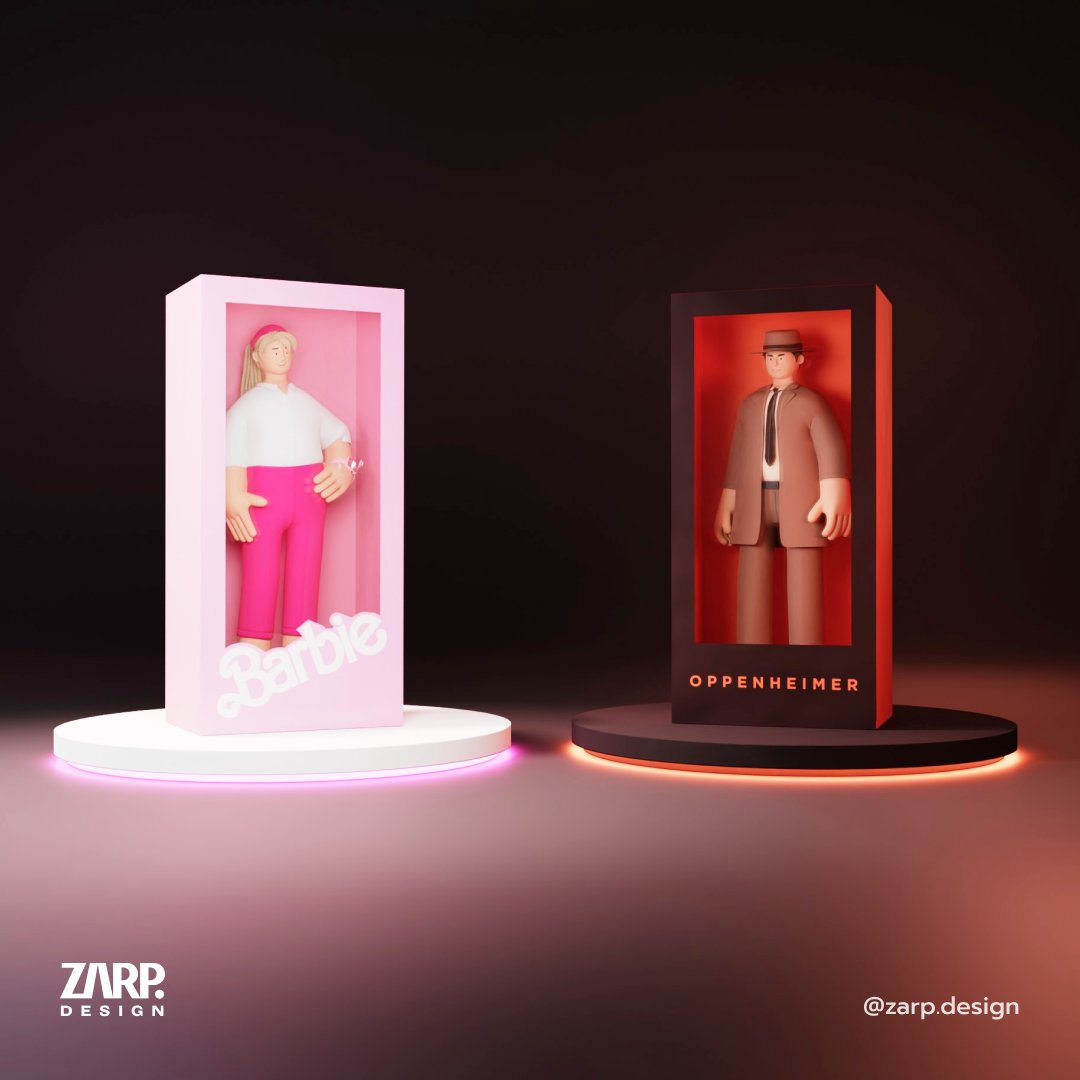 zarpdesign's tweet photo. Barbie and Oppenheimer toy box https://t.co/13I9uNIAm4