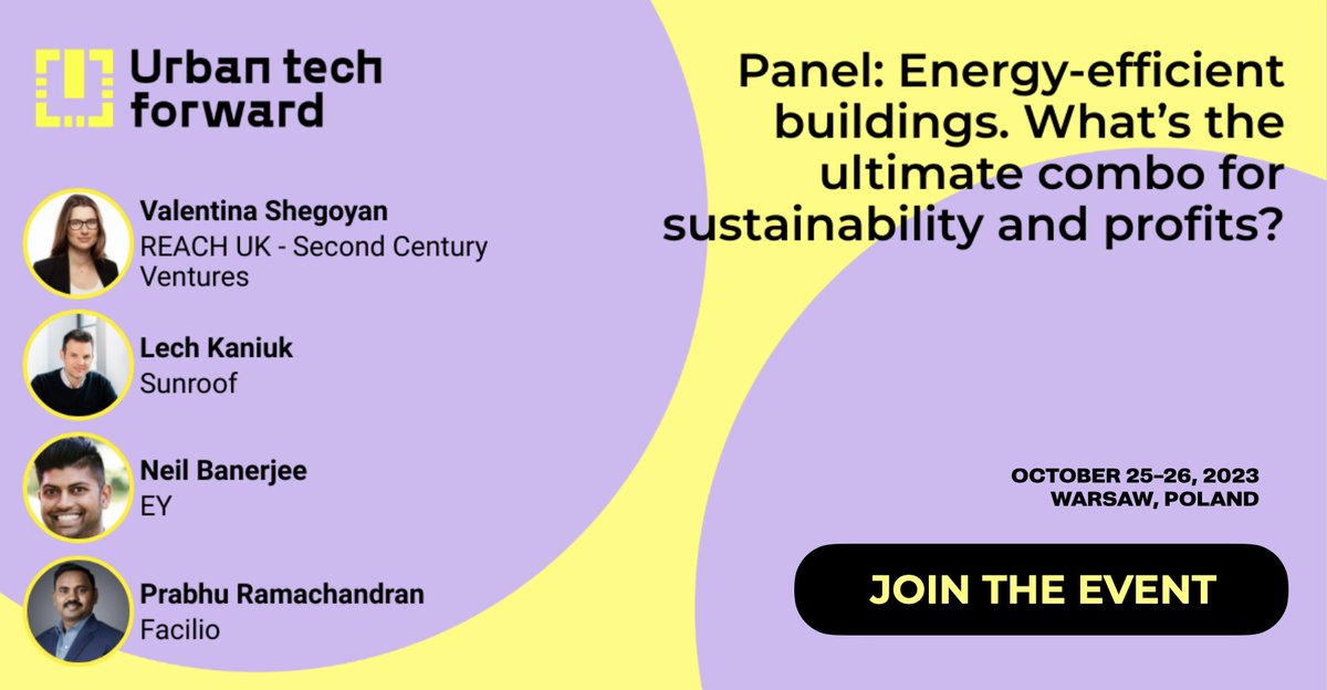 What is the ultimate formula of combining #Sustainability and financial gain? We hand-picked the industry's sharpest minds to share their insights: @shegoyan from @REach_GB, @prabhu_r from @FacilioInc, @LechKaniuk from Sunroof, and Neil Banerjee from @EYnews.