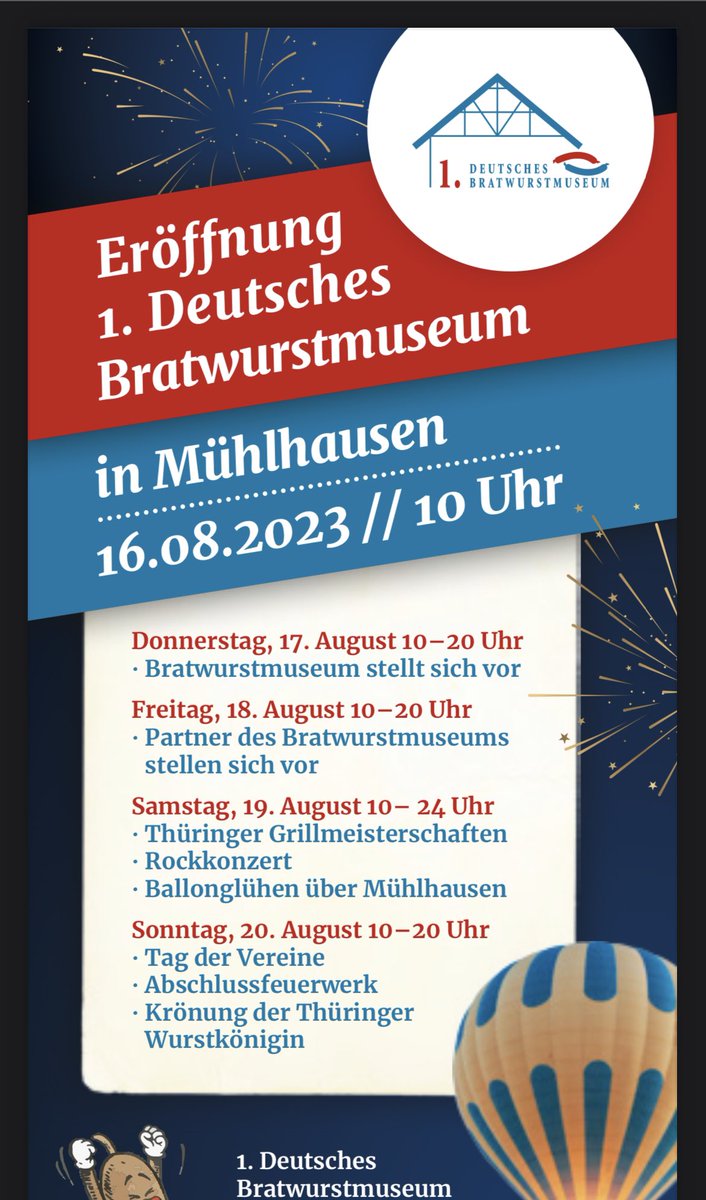 Unstrutradweg's tweet photo. Ab heute gibt es am Unstrutradweg ein neues Highlight: nach dem Umzug eröffnet in @MHL_Touristinfo das 1. Deutsche Bratwurstmuseum.

#deinthüringen #Bratwurst #Bratwurstmuseum #mühlhausen #Museum https://t.co/oJcZlfFPsV