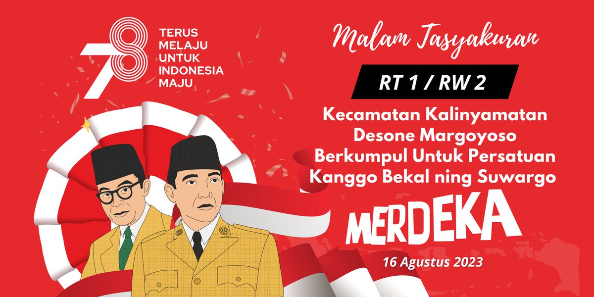 #MalamTasyakuran atas #Kemerdekaan digelar Warga RT 1 / RW 2 <a href="/DesaMargoyoso/">Margoyoso</a> 🫰🏼