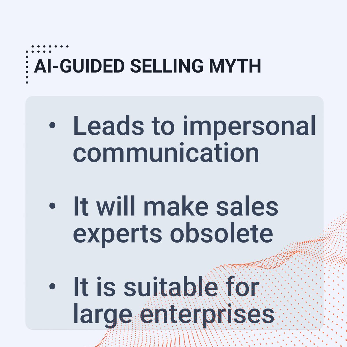 🚀 Many myths surround AI-Guided Selling, often rooted in an inherent fear of the unknown.🚀 

Do you want to go deeper? [ dealcode.ai/blog/addressin…? ]

#KünstlicheIntelligenz #LeadGeneration #LinkedInSales #PersonalizedMessages #SalesAutomation #SalesEngagementBoost #SalesTech