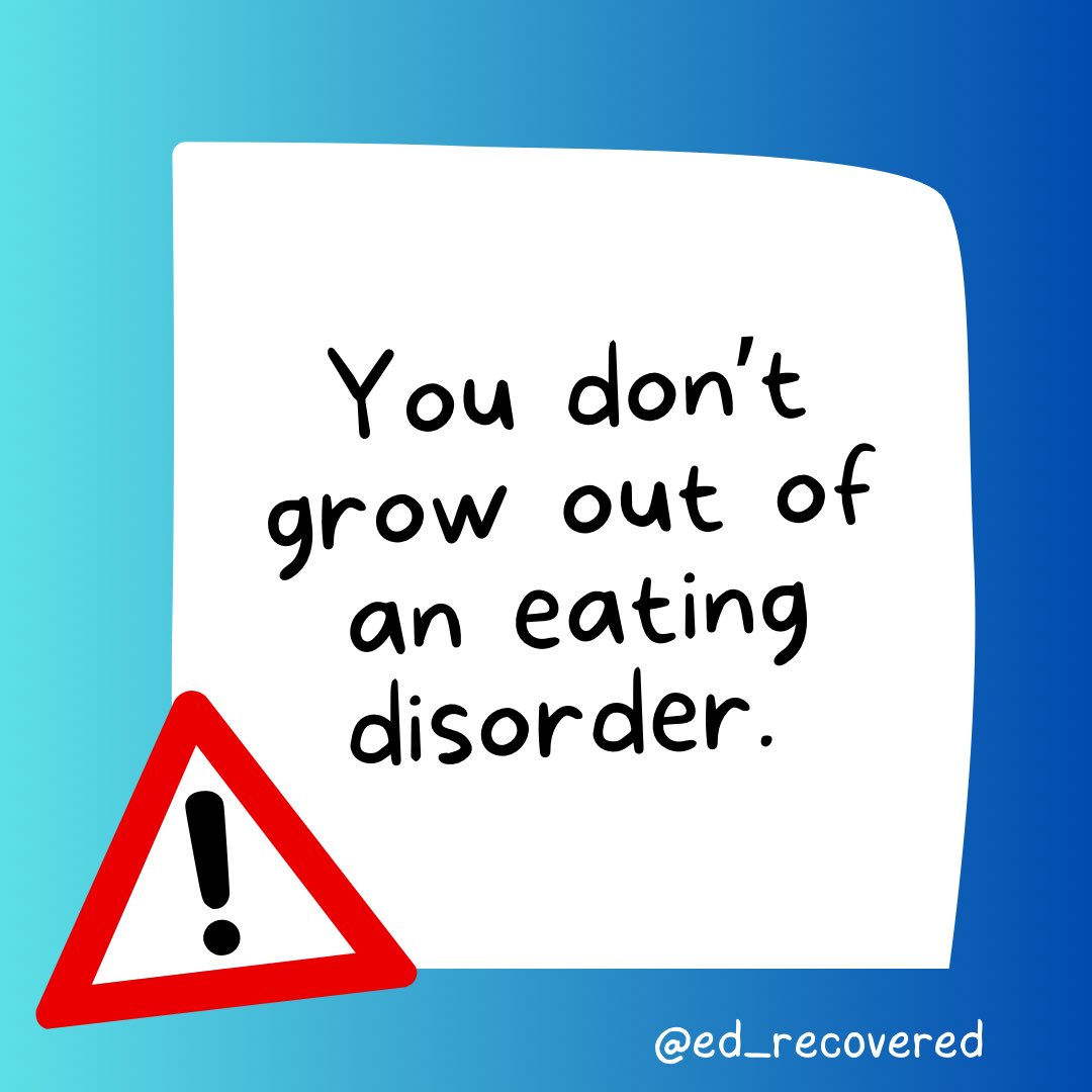 It’s not a phase or a choice. It becomes more deeply ingrained if not treated. Do you agree? #eatingdisorderawareness