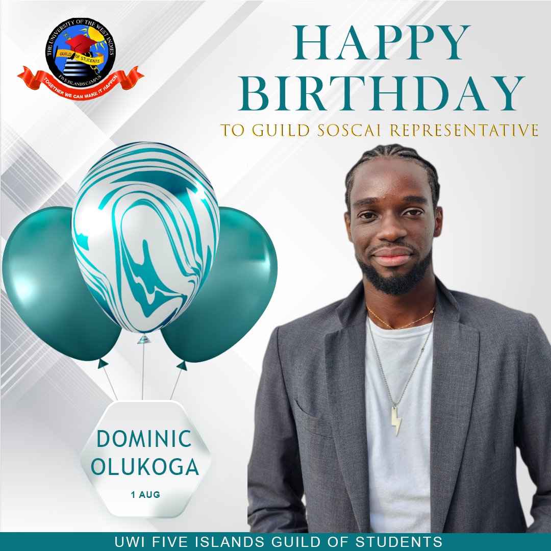 5islandsguild's tweet photo. Birthday Greetings going out to The SOSCAI Representative Mr. Dominic Olukoga, Guild Secretary Ms. Raven Joseph and Guild President Mr. Cedric Park!🎉🎂 https://t.co/M47jKYPWTz