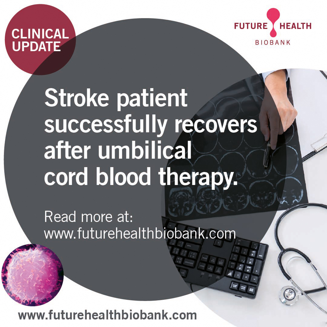 FutureHealthUK's tweet photo. In March 2022,
cord blood bank StemCyte announced the remarkable recovery of a patient who had been paralysed on one side of his body as the result of a stroke.

Follow the link for more information:
https://t.co/yDhjSCsci9 https://t.co/iRHUO4THKX