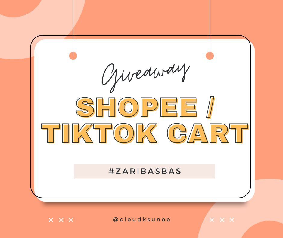 cloudksunoo's tweet image. SHOPEE/TIKTOK CART GIVEBACK
WORTH 250 php 💖

Just rt like/rt this and drop your carts 🛒

I will pick 2 winners here everyday so Goodluck 🍀