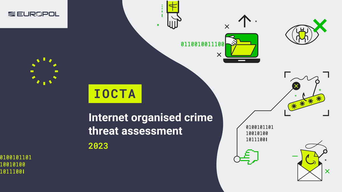 EC3Europol's tweet photo. 📢 Out now! Europol's Internet Organised Crime Assessment #IOCTA2023.

🌐 In it, we present the main findings on the different typologies of cybercrime: cyber-attacks, online fraud schemes &amp; online child sexual exploitation.

Download it here ⤵️
https://t.co/ShBNjDcf0i https://t.co/7A3krfYtnS