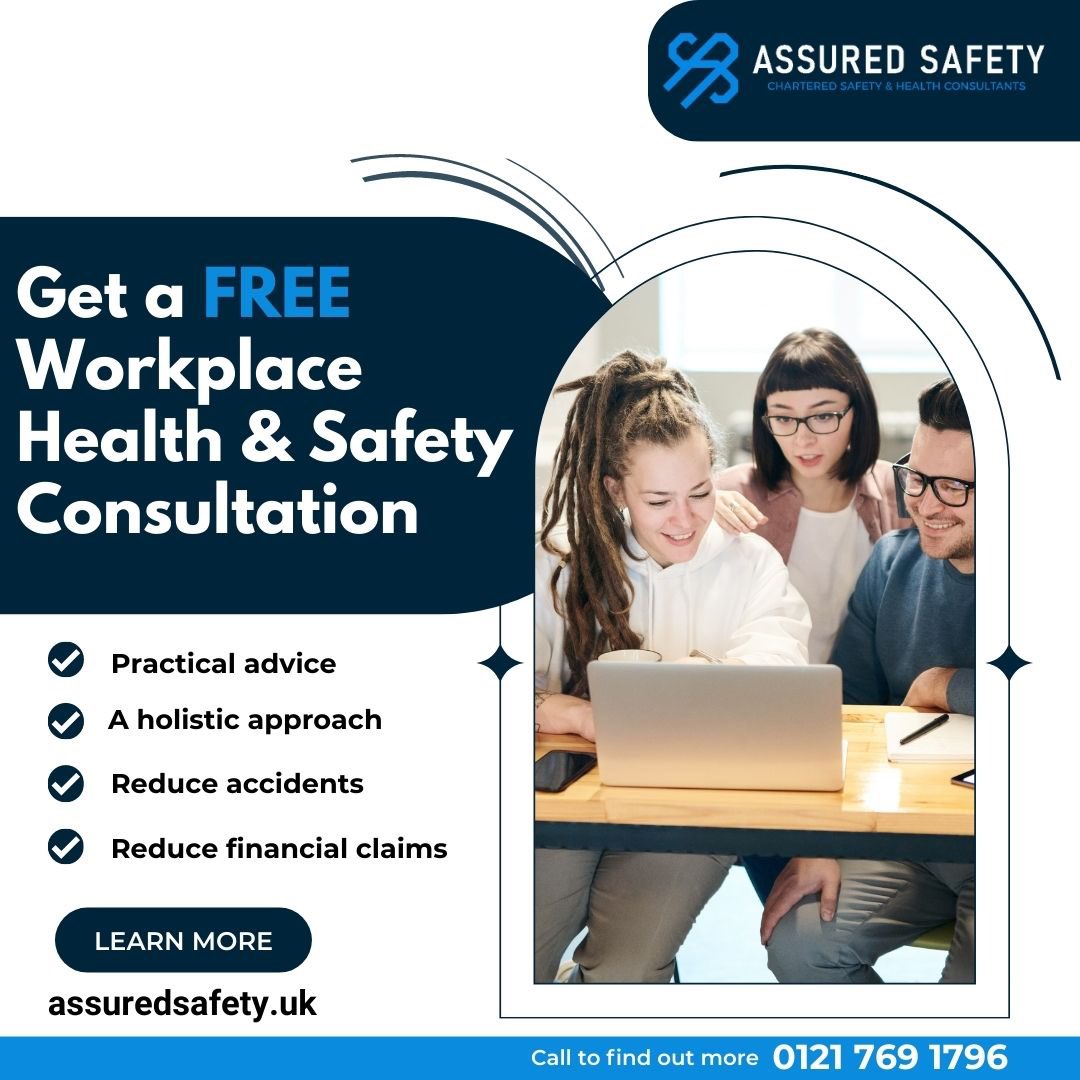 Get a FREE health and safety consultation at assuredsafety.uk or call us on 0121 769 1796.

#yoursafetymatters