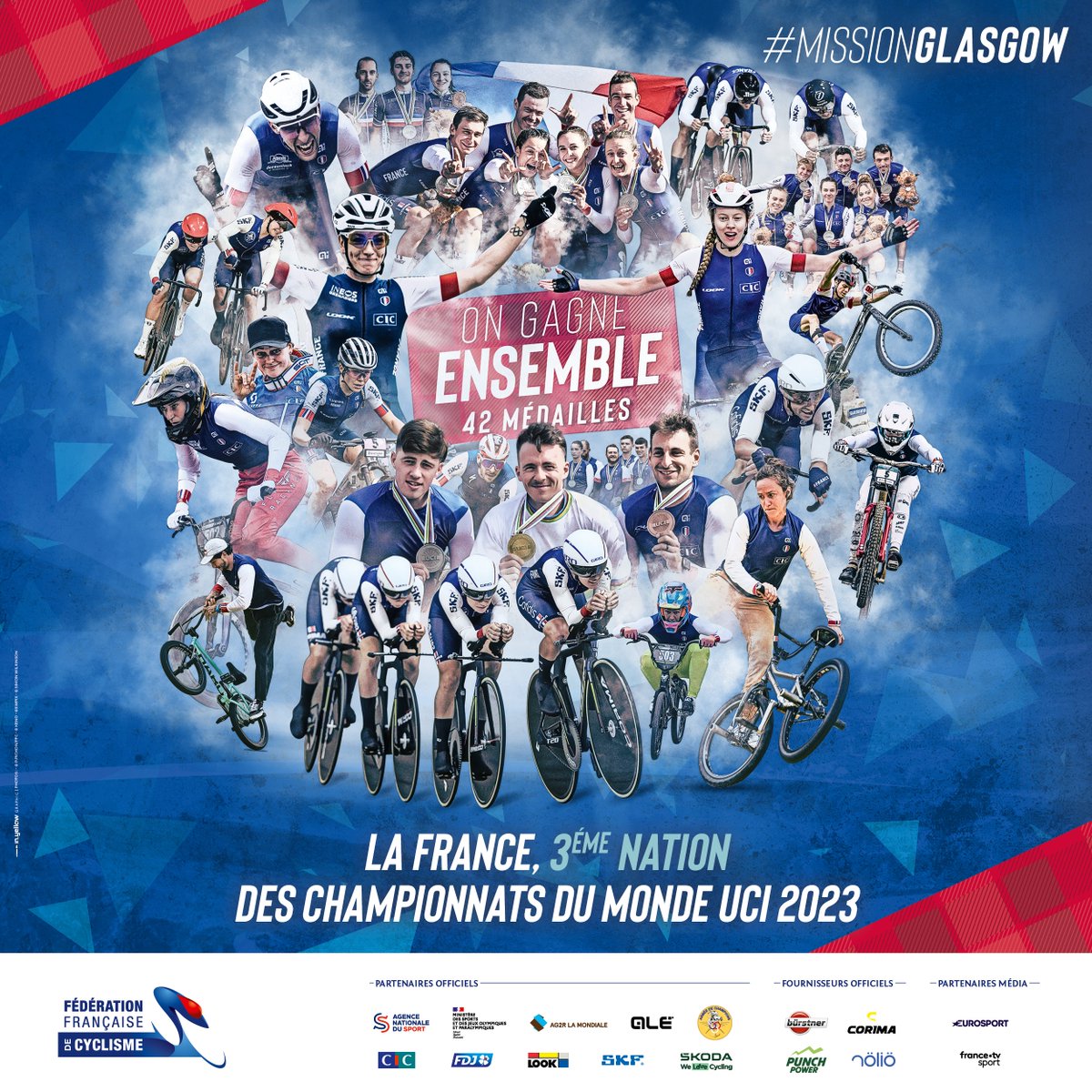 L’équipe de France nous a encore fait rêver 🤩 lors de ces championnats @UCI_cycling 👊 Un immense bravo à tous les staffs et les athlètes de la @FFCyclisme pour le travail accompli 👊 En 2027 ➡️ La Haute Savoie pour revivre une quinzaine 100% cyclisme 🔥🇫🇷 #MissionGlasgow ✅