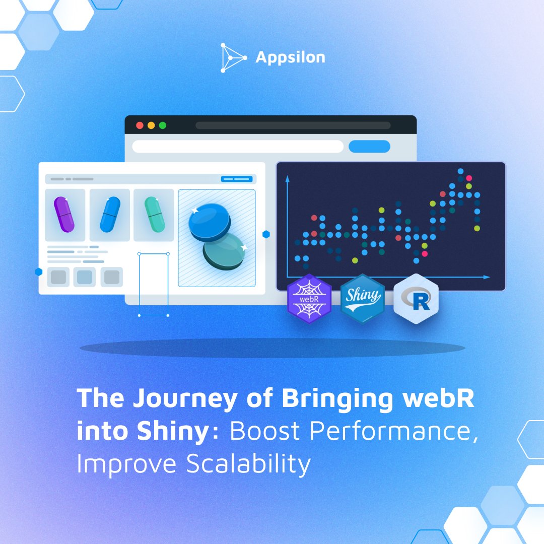 Optimizing #RShiny applications with webR is a game-changer 🤯 By leveraging browser-based computation, we witness a significant reduction in server load and enhanced responsiveness.

Dive deeper into the technical insights: appsilon.com/bringing-webr-…

#webR #RStats