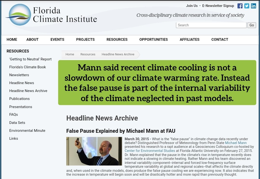 Modern Climate Science™

Cooling is not a slowdown of warming.

😬

h/t Michael E Mann @floridaclimate

cc: @GeraldKutney 🤡²