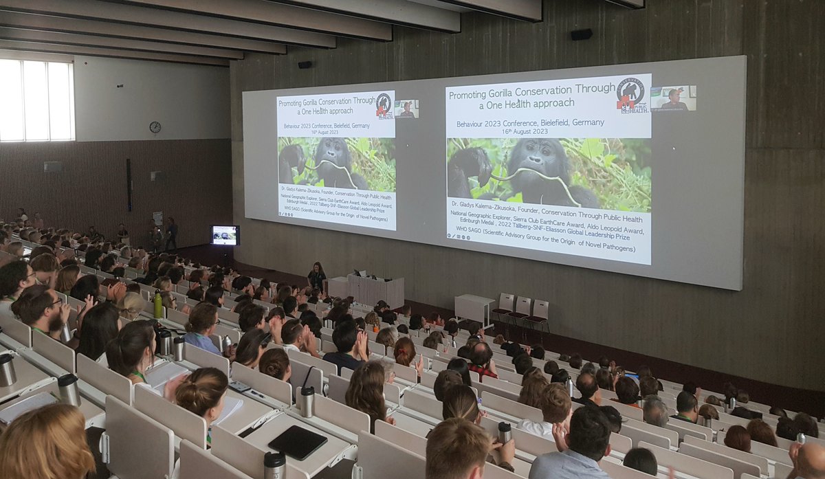 Behaviour 2023 (@2023behaviour) on Twitter photo Inspiring plenary talk by Gladys Kalema-Zikusoka <a href="/DoctorGladys/">Gladys K Zikusoka</a> on gorilla conservation and public health 🦍 #Behaviour2023 Inspiring plenary talk by Gladys Kalema-Zikusoka <a href="/DoctorGladys/">Gladys K Zikusoka</a> on gorilla conservation and public health 🦍 #Behaviour2023