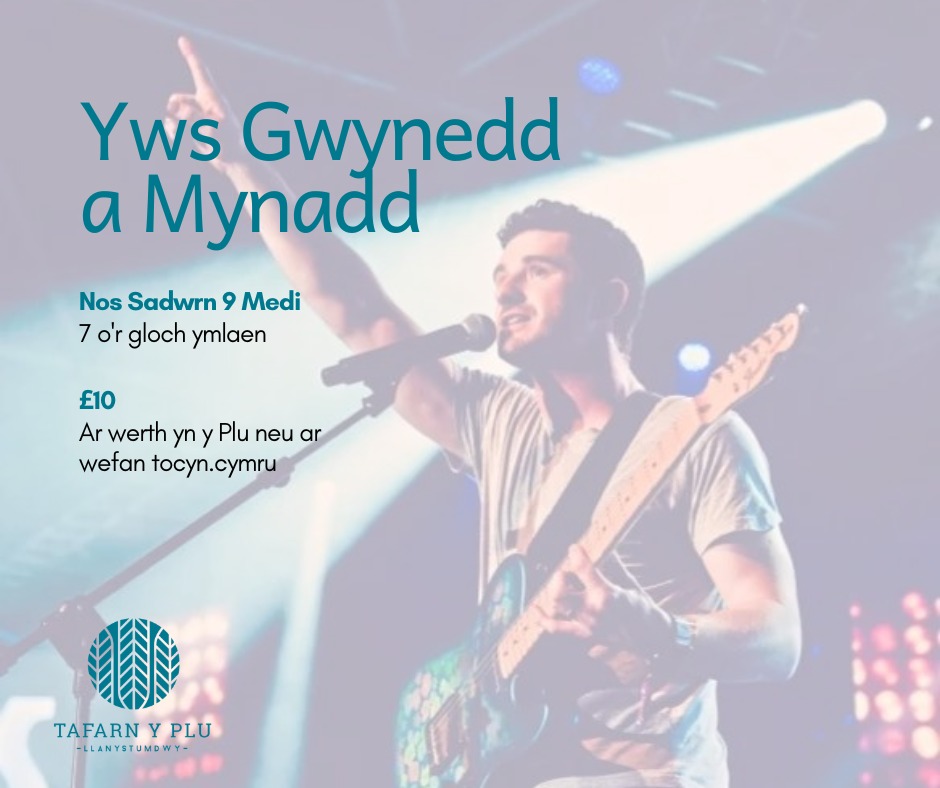 📢 🎸 💃 🕺 🍻 <a href="/ywsgwynedd/">Ywain Gwynedd</a> a Mynadd
📅 Sadwrn, 9 Medi 
📍 Llwyfan Tafarn y Plu

Tocynnau ar gael ar <a href="/TocynCymru/">Insta - TocynCymru</a> 👇

tocyn.cymru/cy/event/41a1e…

Diolch i <a href="/NOutNAllan/">NightOut-NosonAllan</a> am gefnogi #nosonallan #yagym