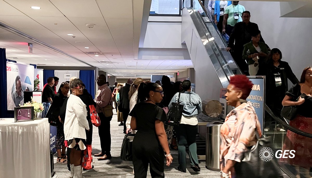 GESGlobal's tweet image. Nurses and healthcare professionals gathered at the 51st Annual @NbnaInc Annual Institute &amp;amp; Conference at @hiltonatlanta! 👩🏾‍⚕️ 

@GES_EMEA I @GESMiddleEast I @GES_Canada 

#NBNA51stConference #visitatlanta #hotels #exhibitions #tradeshows #growtogether

bit.ly/3xMKBcO
