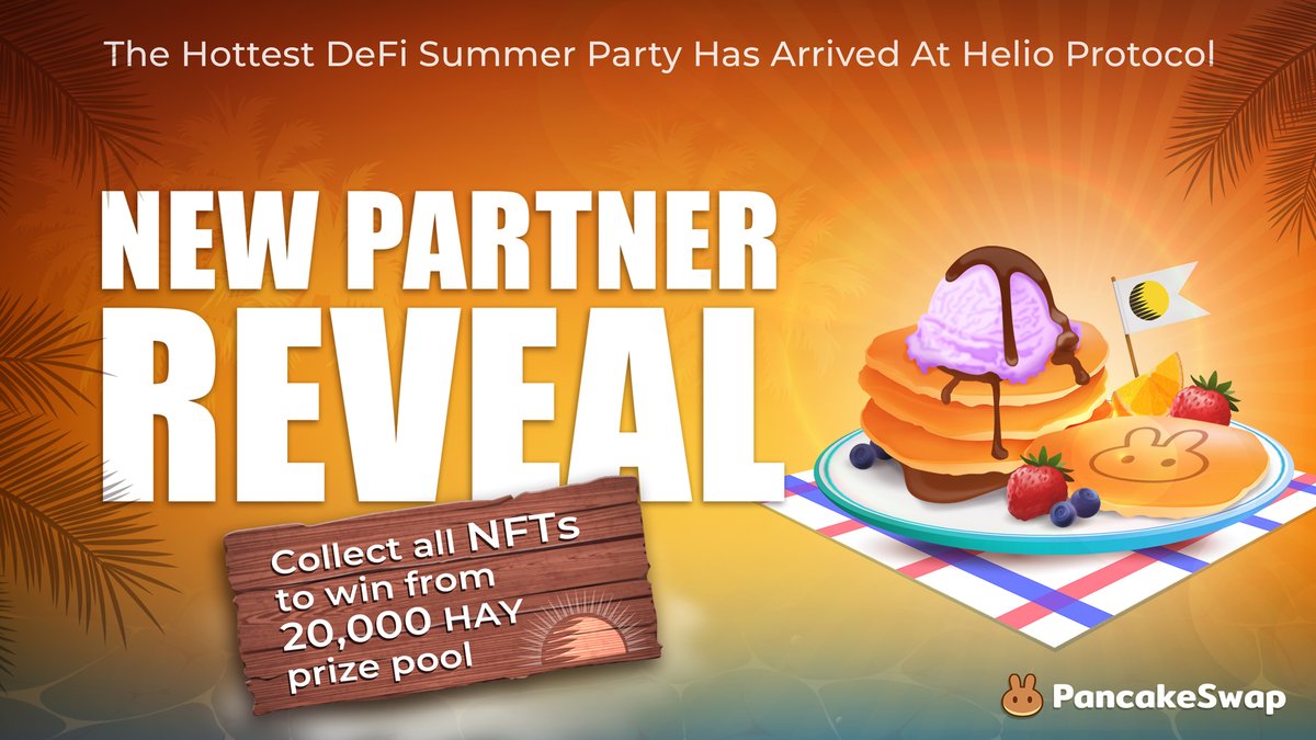 Did you guess right? 🐰🏖️

Our first party with <a href="/PancakeSwap/">PancakeSwap | Live on Solana</a> starts tomorrow so mark your calendars 👀 We’re warming up with 1,000 $HAY so get ready 🫵

(Collect all NFTs from the series and you could win BIG 👀)

📆: 17th Aug - 7th Sep
📌: galxe.com/helio/campaign…