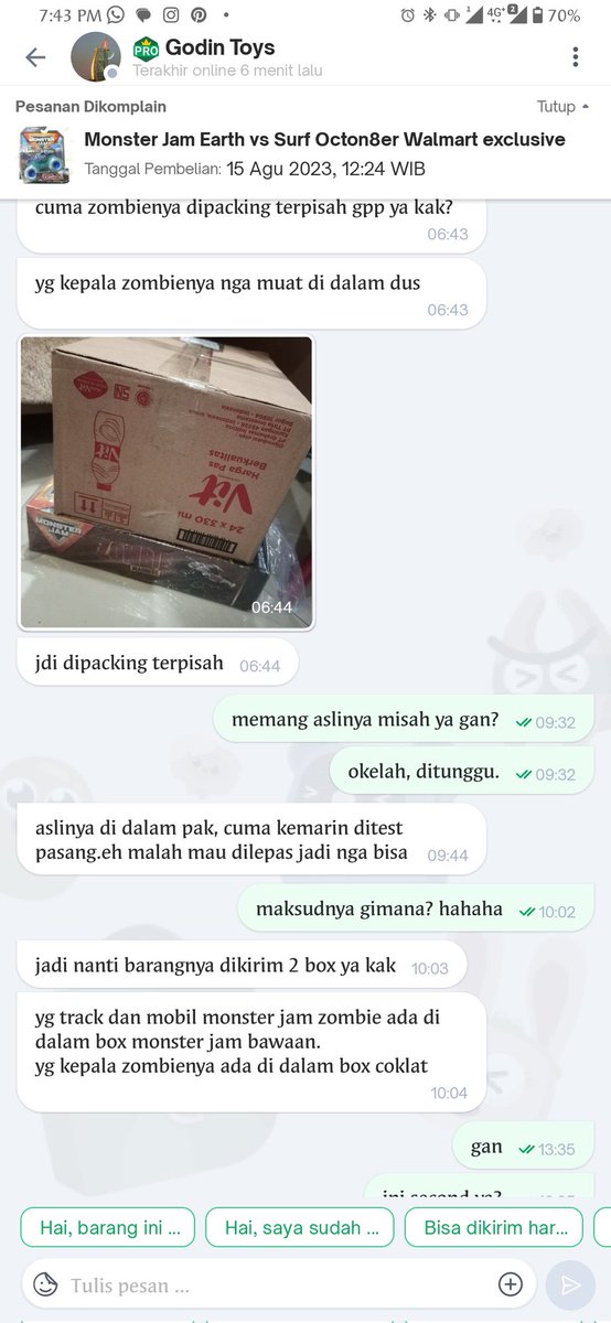 AdityaDido's tweet photo. @TokopediaCare @tokopedia Seller hanya bilang bahwa produk tidak muat  dan dikirimkan terpisah boxnya. Saya tanya apa memang terpisah, seller bilang bahwa test pasang dan tidak bisa buka lagi. Jadi saya pikir memang test produk sebelum kirim. https://t.co/zW1JW3WJI7