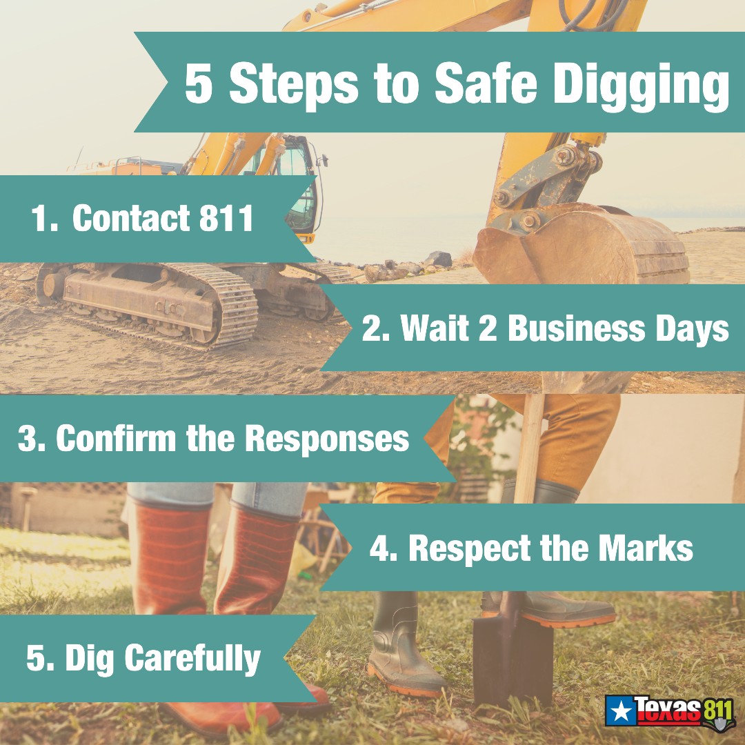 texas811's tweet image. “Measure twice, dig once.” Always double-check the site, follow the markings, and proceed with caution to ensure a successful and secure excavation.

For more info, visit: texas811.org/every-dig-coun…

#Texas811 #EveryDigCounts #KnowWhatsBelow