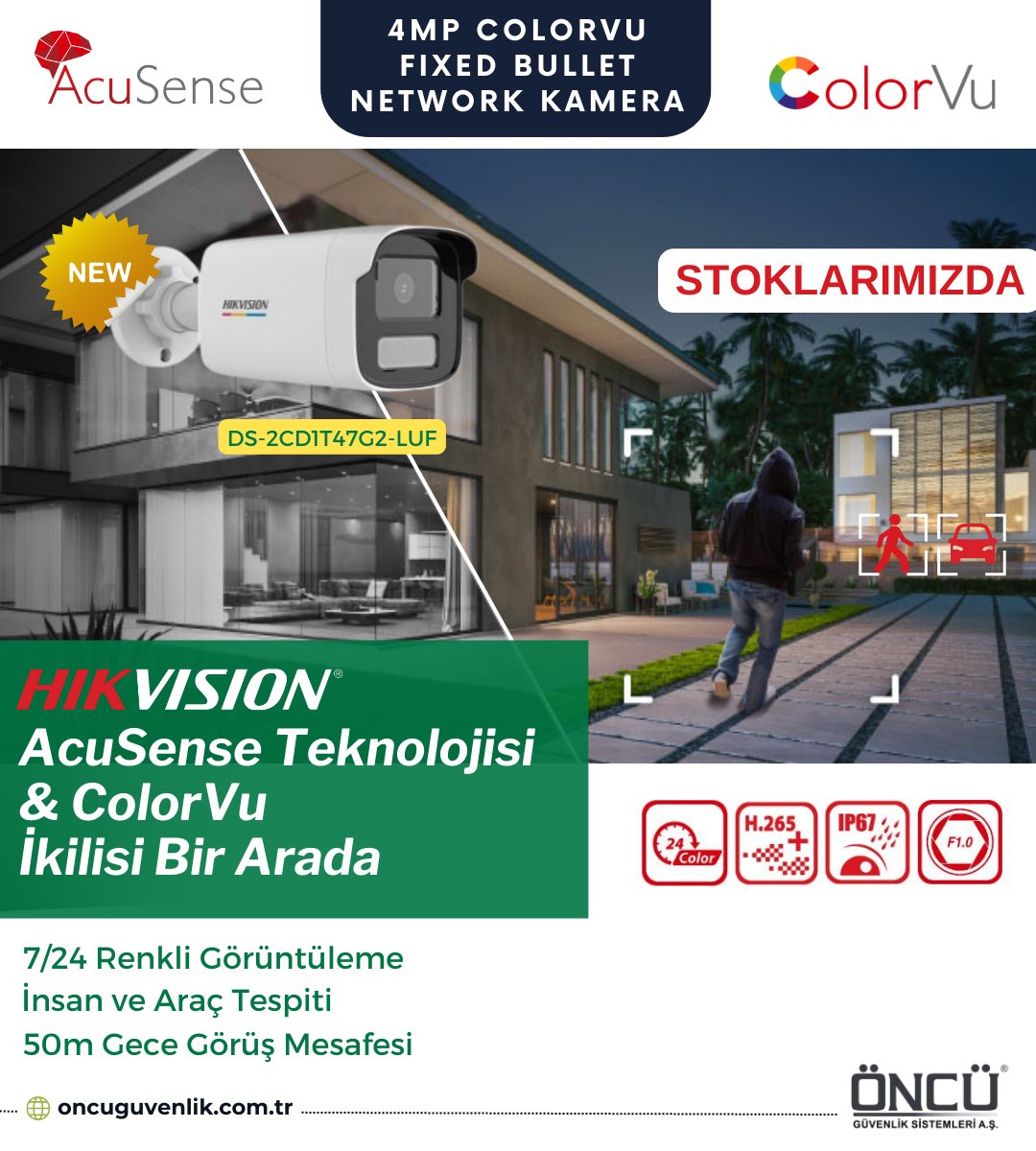 Hikvision AcuSense Teknolojisi &amp; ColorVu 
İkilisi Bir Arada...
STOKLARIMIZDA!
#hikvision #technology