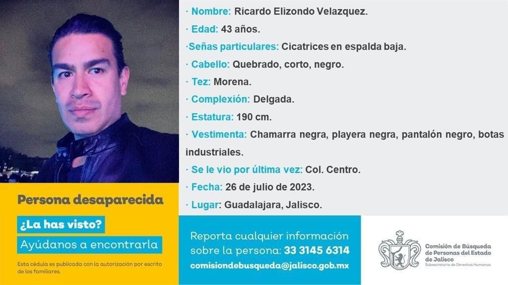 elizondorodrigo's tweet photo. @pamquibec @beltrandelrio @FiscaliaJal gracias @Beltrandelrio por difundir la búsqueda de mi hermano
#TEBUSCAMOSRICHO desapareció en #Guadalajara https://t.co/SJky4BfBps