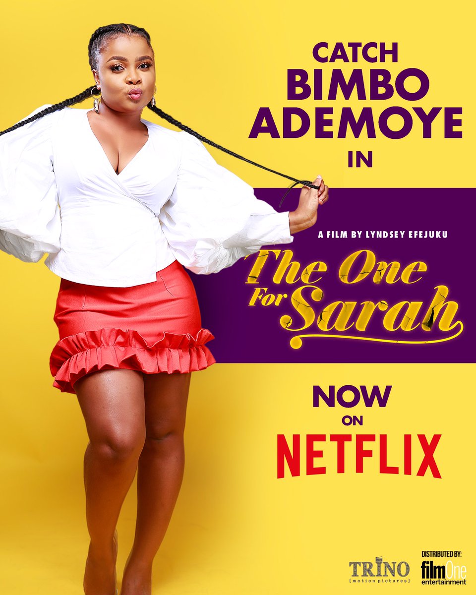 The One For Sarah Movie (@theoneforsarah) on Twitter photo Get ready to be mesmerized by the incredible <a href="/BimboAdemoye/">Bimbo Ademoye</a> in #TheOneForSarah 🔥
Watch her shine and bring the story to life, exclusively on Netflix.
It's time to catch her journey, the laughter, the tears, and the magic that awaits. Get ready to be mesmerized by the incredible <a href="/BimboAdemoye/">Bimbo Ademoye</a> in #TheOneForSarah 🔥
Watch her shine and bring the story to life, exclusively on Netflix.
It's time to catch her journey, the laughter, the tears, and the magic that awaits.