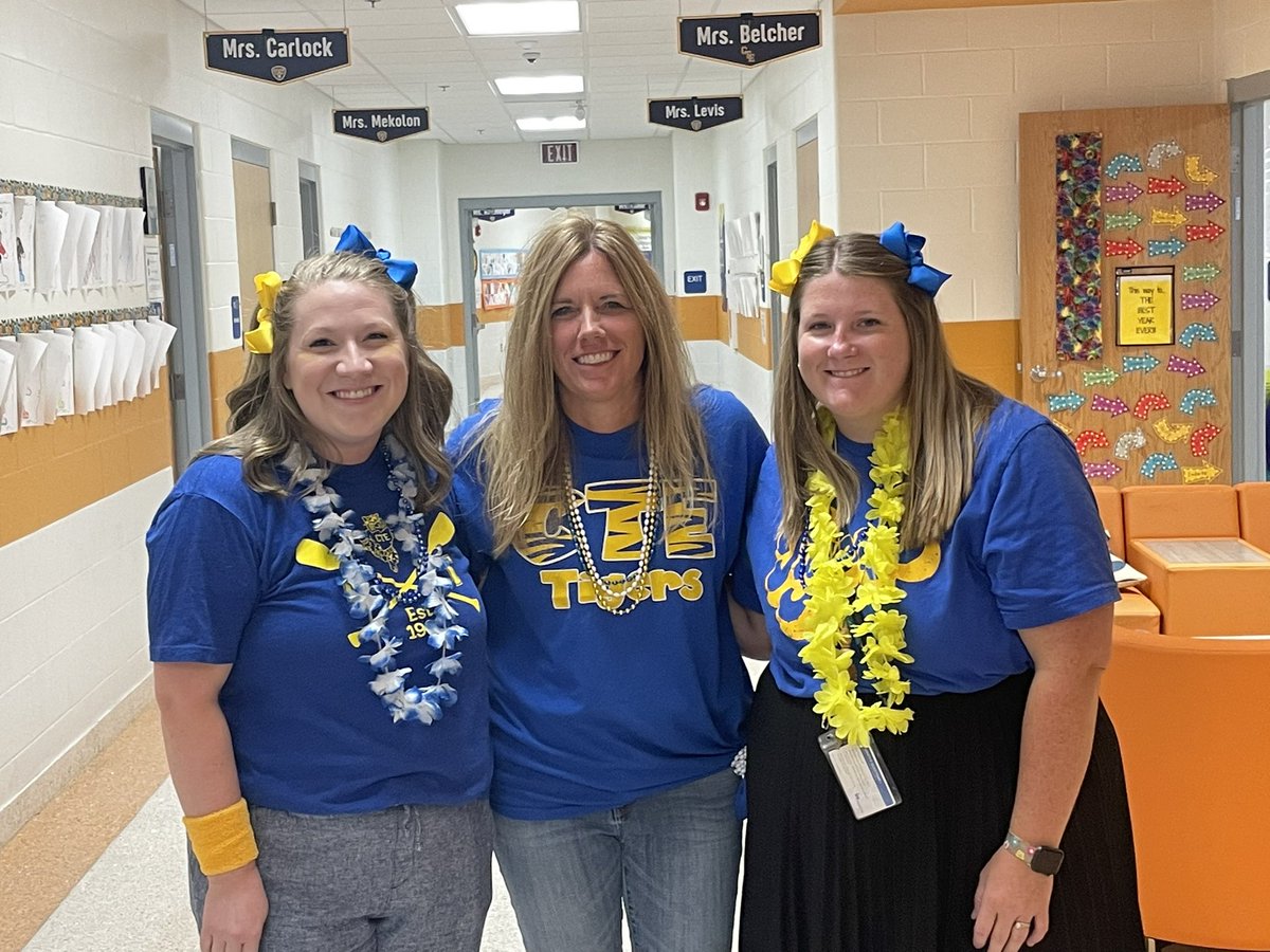 First grade team is ready for school spirit day! <a href="/ctetigers/">Cumberland Trace ES</a>