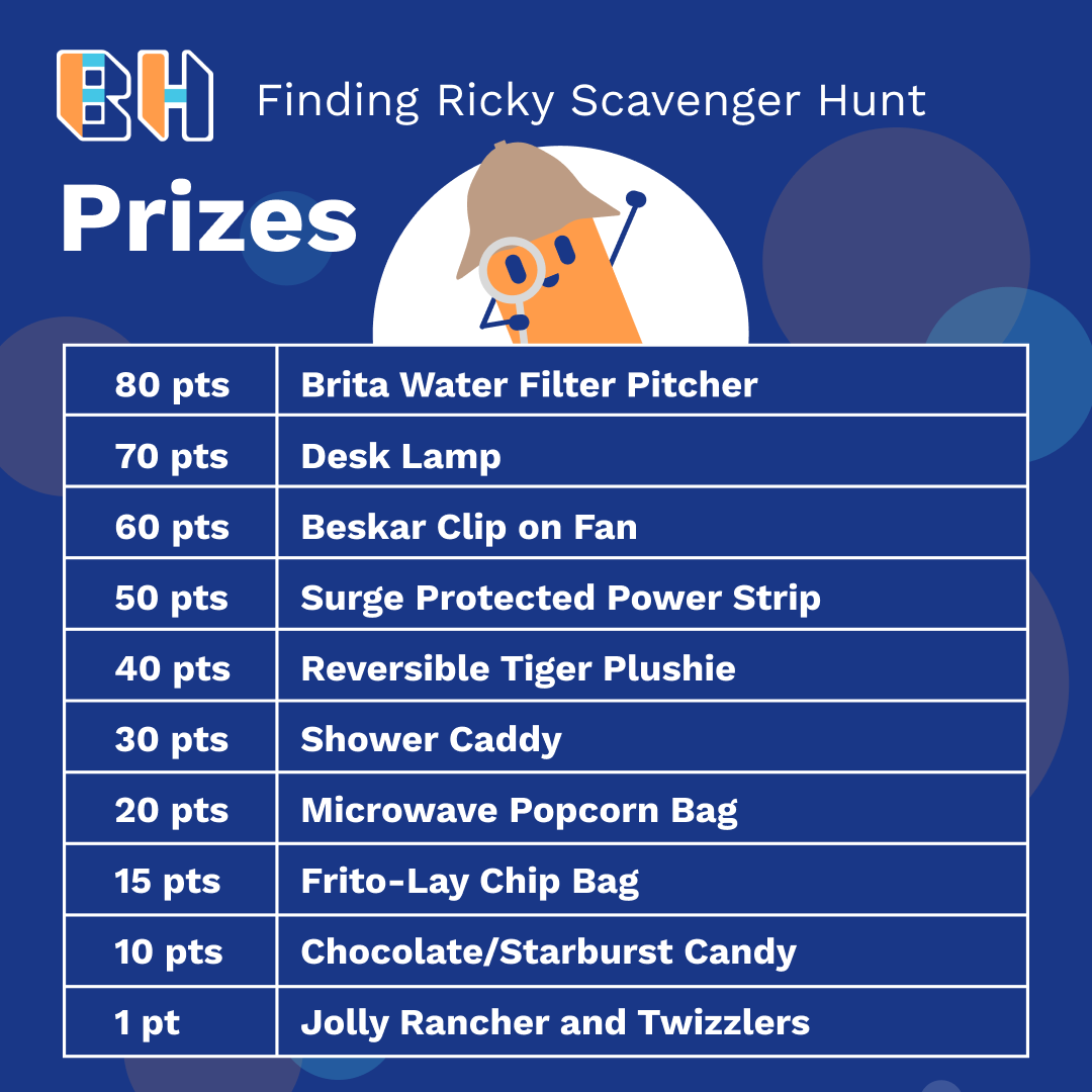 BrickHack (@brickhackrit) on Twitter photo Can you find Ricky? Join our Finding Ricky
scavenger hunt and win prizes! 🏆 Exchange the figurines for prizes at the following
locations: 📍
Aug 24: Near iSchool Office (Golisano Hall); 2-4 pm
Aug 25 & 27: INS-1100 (Institute Hall); 12-4 pm
Aug 26: SAU (1st Floor); 12-2 pm Can you find Ricky? Join our Finding Ricky
scavenger hunt and win prizes! 🏆 Exchange the figurines for prizes at the following
locations: 📍
Aug 24: Near iSchool Office (Golisano Hall); 2-4 pm
Aug 25 & 27: INS-1100 (Institute Hall); 12-4 pm
Aug 26: SAU (1st Floor); 12-2 pm