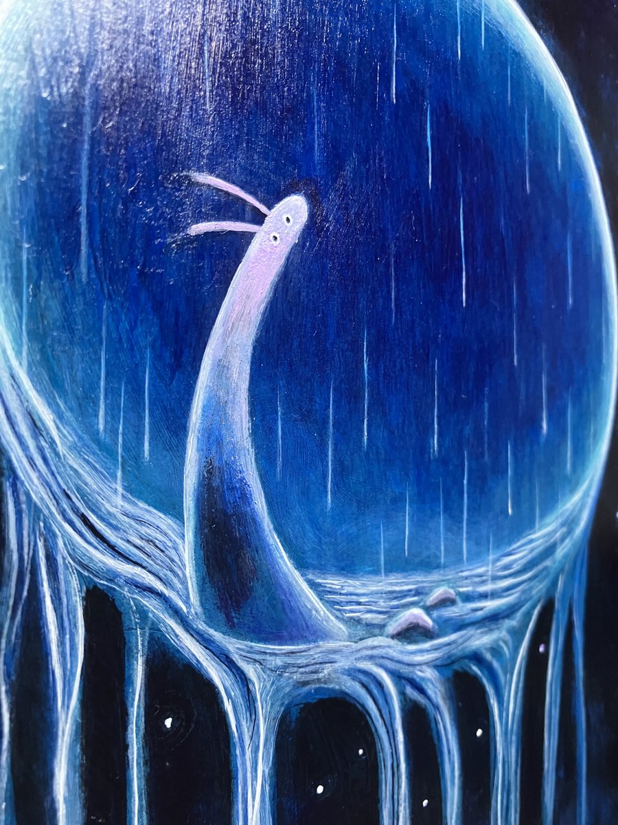 no humans pokemon (creature) traditional media water blue theme rain animal focus  illustration images