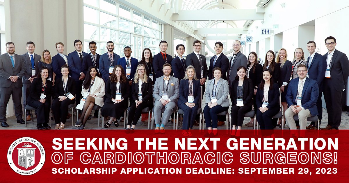 Scholarship opportunity for med students &amp; general surgery residents! The STS Looking to the Future Scholarship Program offers mentorship and free registration to #STS2024 for aspiring cardiothoracic surgeons. Deadline: September 29. bit.ly/LTTF2024
