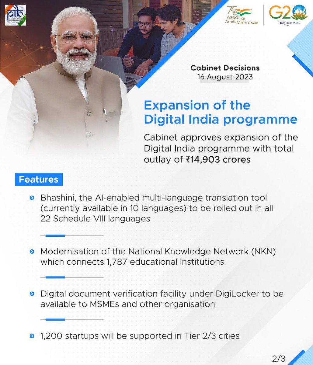 AshwiniVaishnaw's tweet photo. PM @narendramodi Ji’s Digital India programme is democratising technology. 

#CabinetDecision https://t.co/q2rmFlakxV