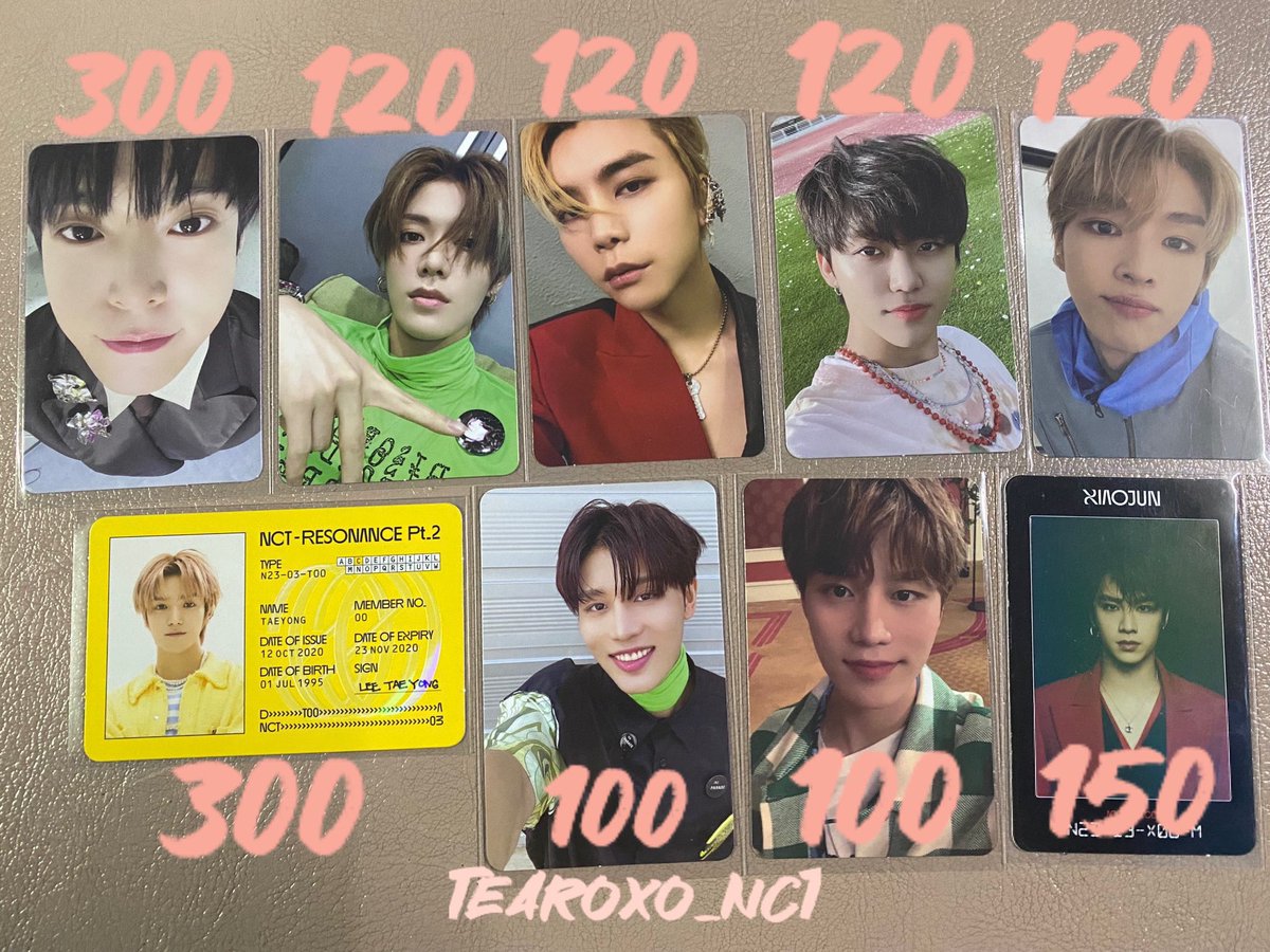 💚 ขายการ์ด nct exo ส่งฟรี ทุกใบ 💚
- ชานยอล/ไค ใบละ 200 บาท 
- แฮชาน/เจโน่ใบละ 150 บาท
- อินจุน หงึ 250 บาท 
-โดยองแก้มหอม 300 บาท
- ไอดีแทยง 300 บาท 
นอกนั้นราคาตามในรูปค่ะ 

สนใจ dm ได้เลยค่า #การ์ดnct #ตลาดนัดnct #ตลาดนัดnctdraem #ตลาดนัดnct127 #ตลาดนัดwayv #ตลาดนัดexo