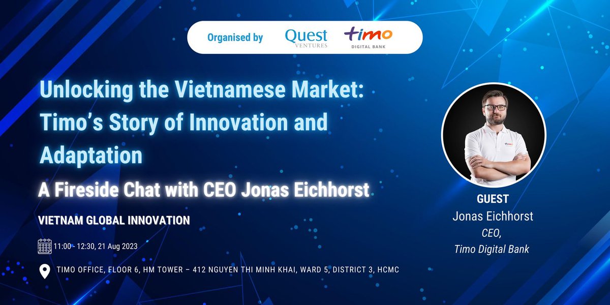 VNGI BATCH 7: Unlocking the Vietnamese Market: Timo’s Story of Innovation and Adaptation

As a part of the Vietnam Global Innovation Accelerator Program, we're thrilled to announce that Quest Ventures is jointly organ...
facebook.com/55460626004943…