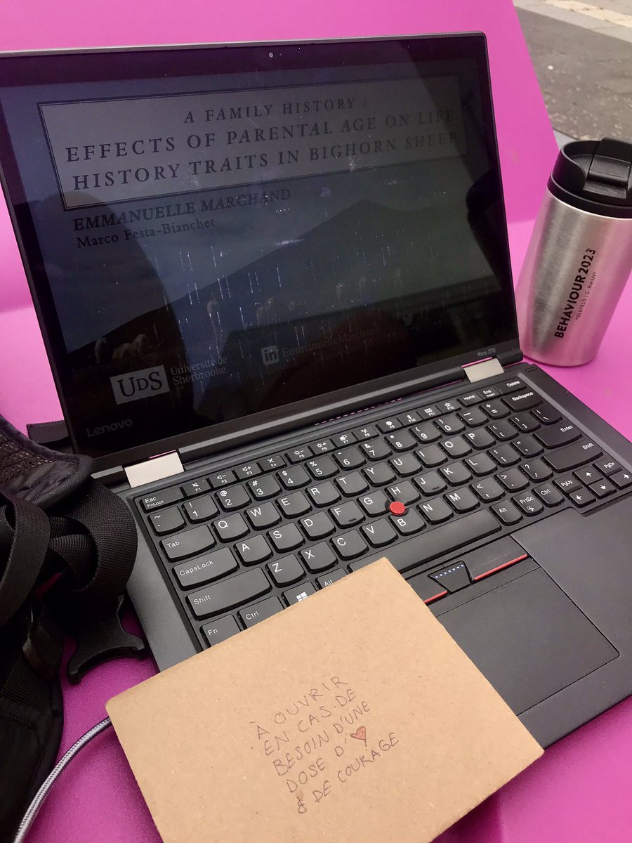 EmmMarchand's tweet photo. Feeling jitters & excitement for my Friday talk at @2023Behaviour… Thanks to incredible friends for the courage-boosting card!
Perfection isn’t guaranteed, but one thing is: their unwavering support will be waiting for me when I return to Québec!
#FirstTalk #GratefulForFriends https://t.co/5JEAG2GyvE